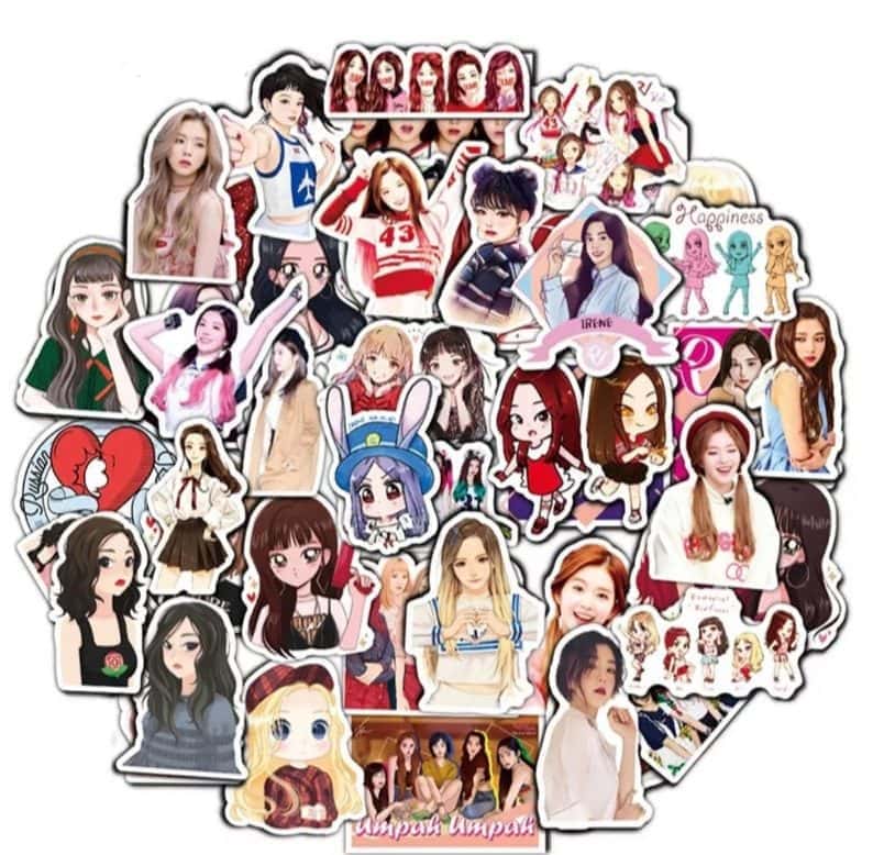 Red Velvet Stickers, 50 Stuks