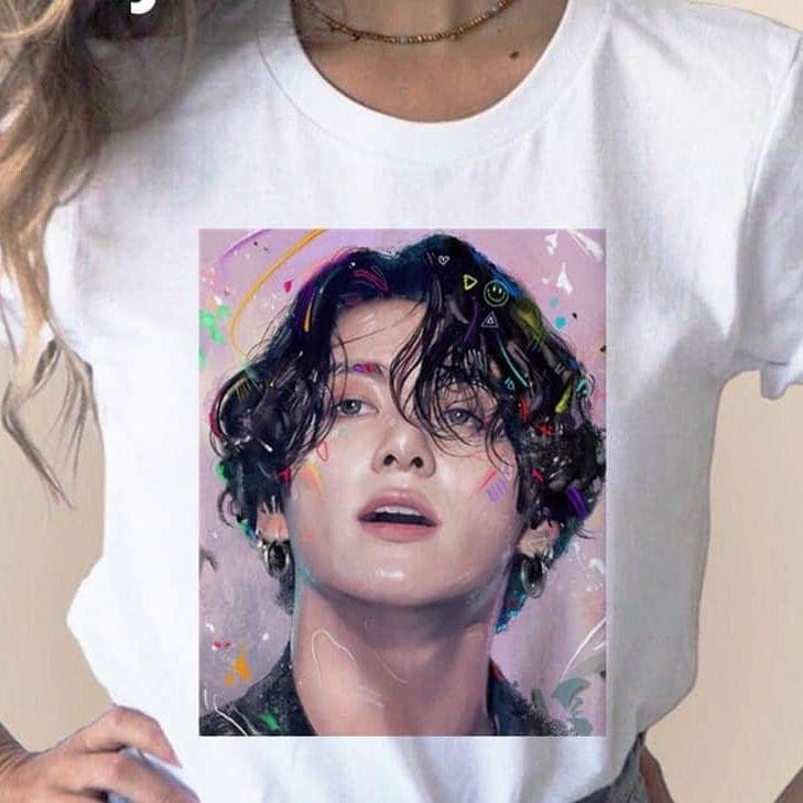 BTS Jung Kook T-Shirt, Wit