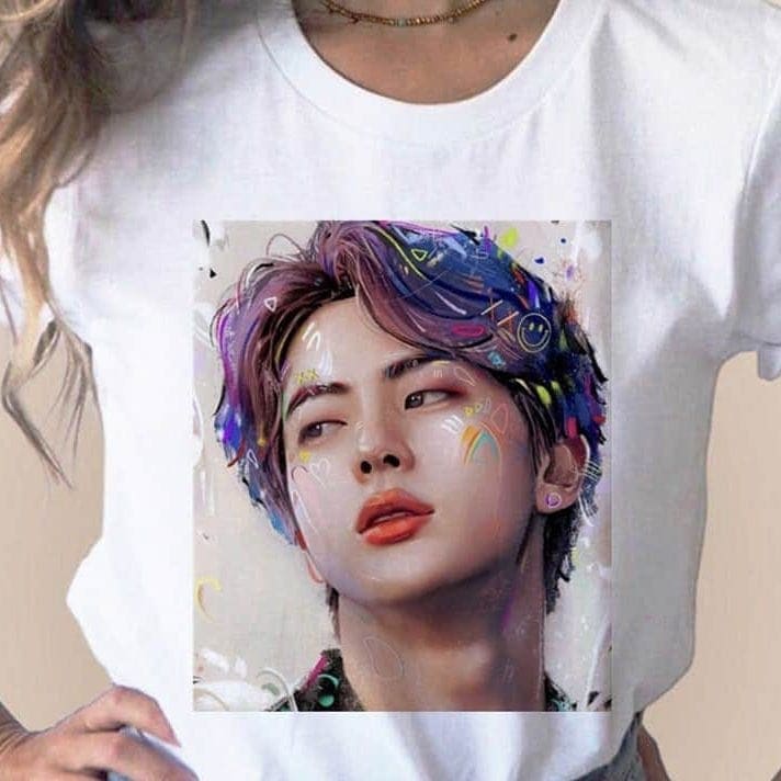 BTS Jin T-Shirt, Wit