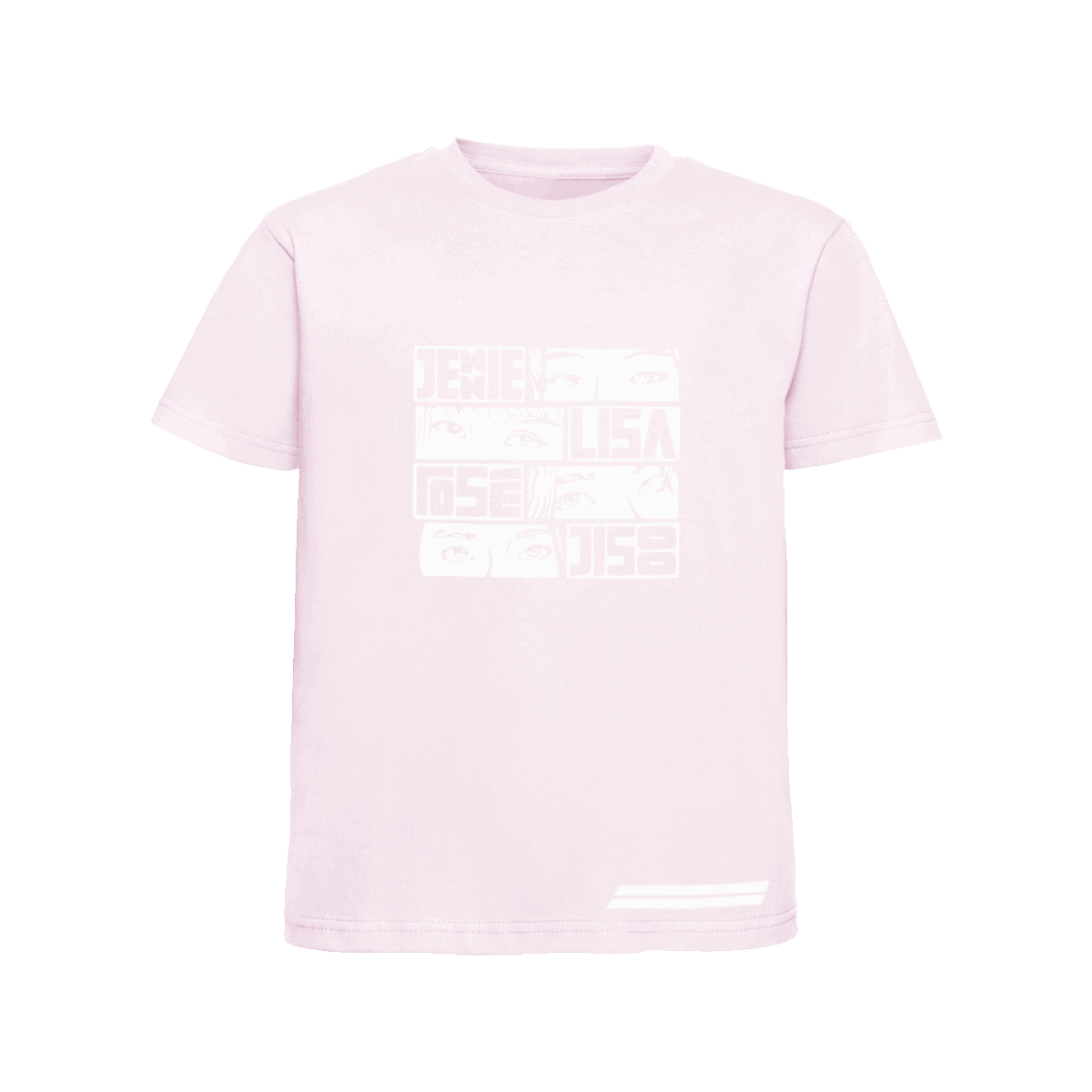 Jennie Lisa Rosé Jisoo Kids T-Shirt, Roze/Wit