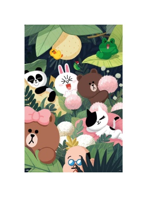 LINE FRIENDS Poster - In de Jungle