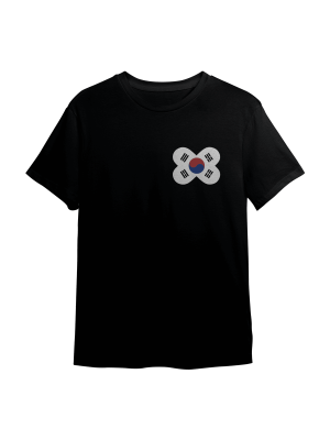 Zuid-Korea Love T-Shirt, Unisex, Zwart