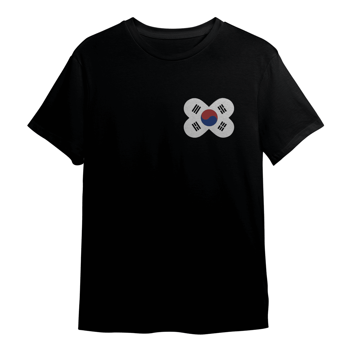 Zuid-Korea Love T-Shirt, Unisex, Zwart